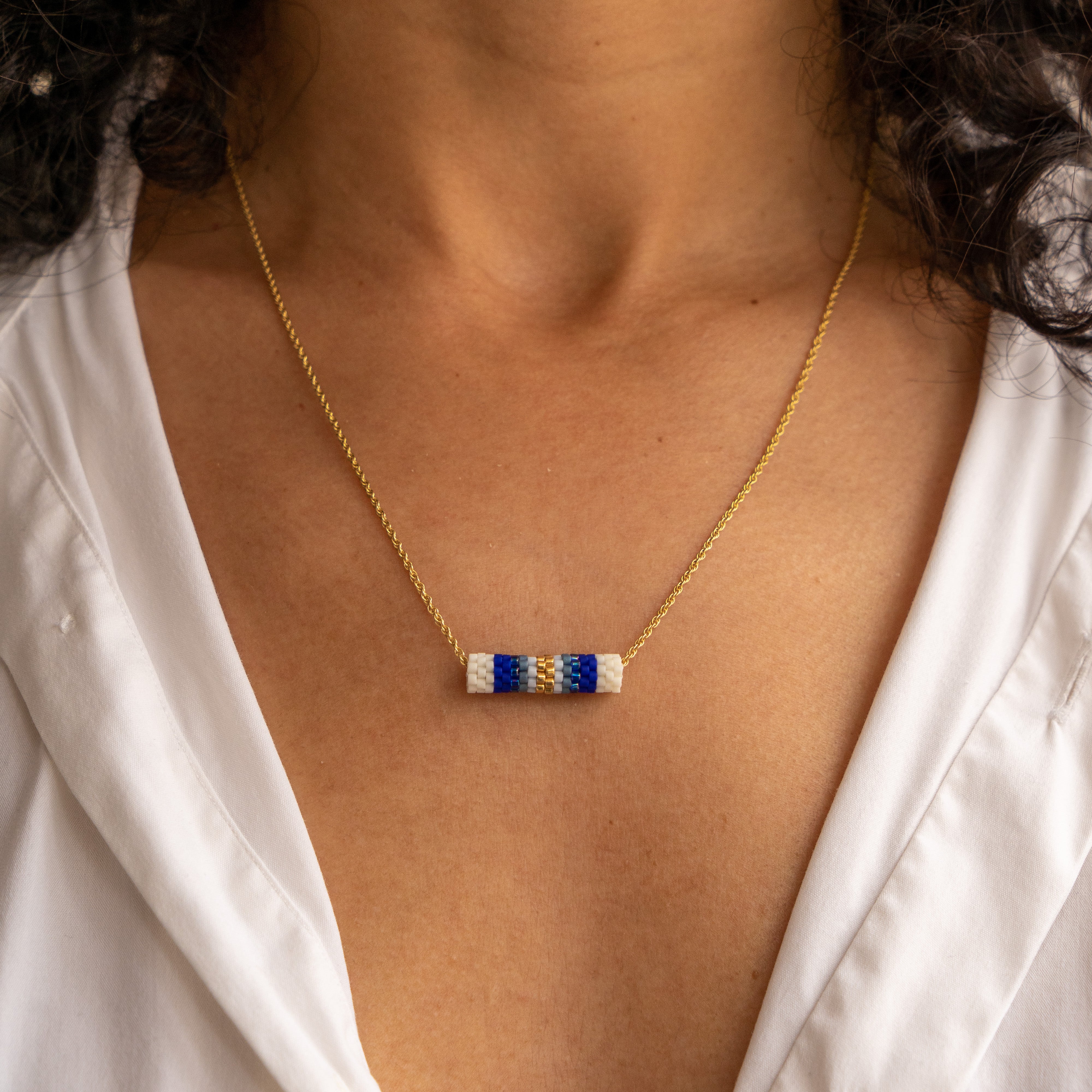 Blue on a mood on sale necklace